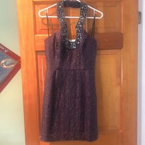 Laundry by Shelli Segal Navy Halter Mini Dress